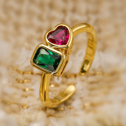 Shiny Loving Emerald Ring