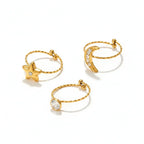 Star Moon Three-Piece Set Rings