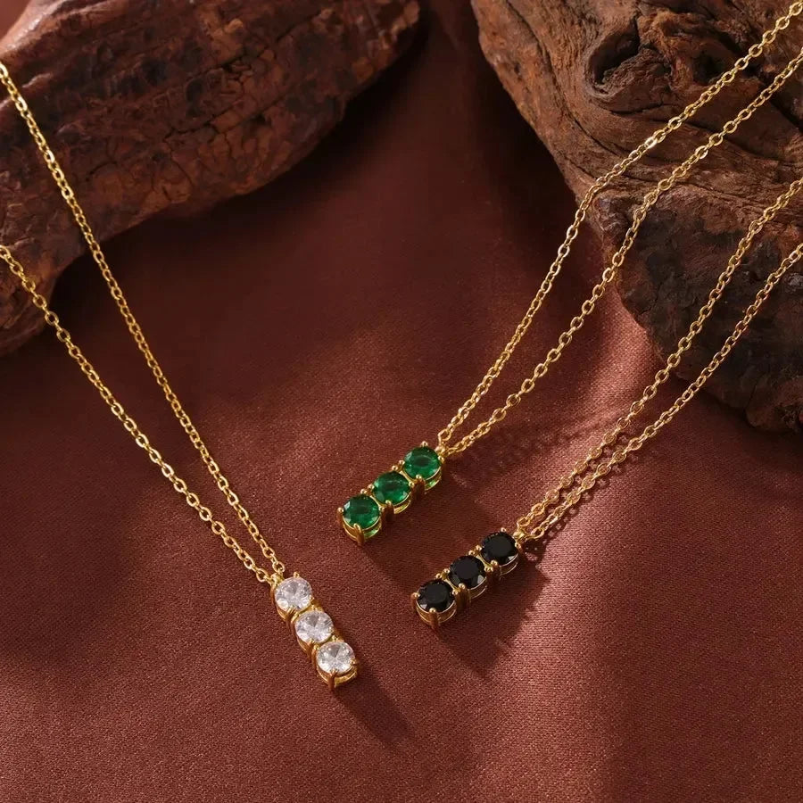 Dainty Drop Diamond Pendant Necklace - Diatoms