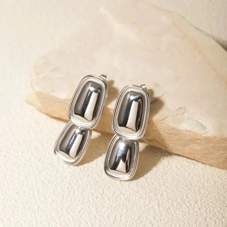 Hawaiian Heaven Rectangle Statement Earrings - Diatoms