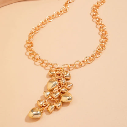 Exaggerated Classic Style Geometric Heart Necklace