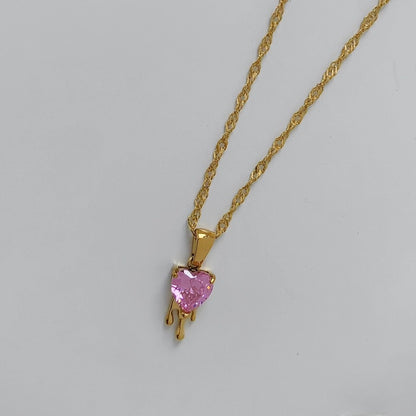 Shining Melting Heart Necklace