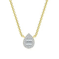 Elegant Water Droplets Zircon Pendant - Diatoms