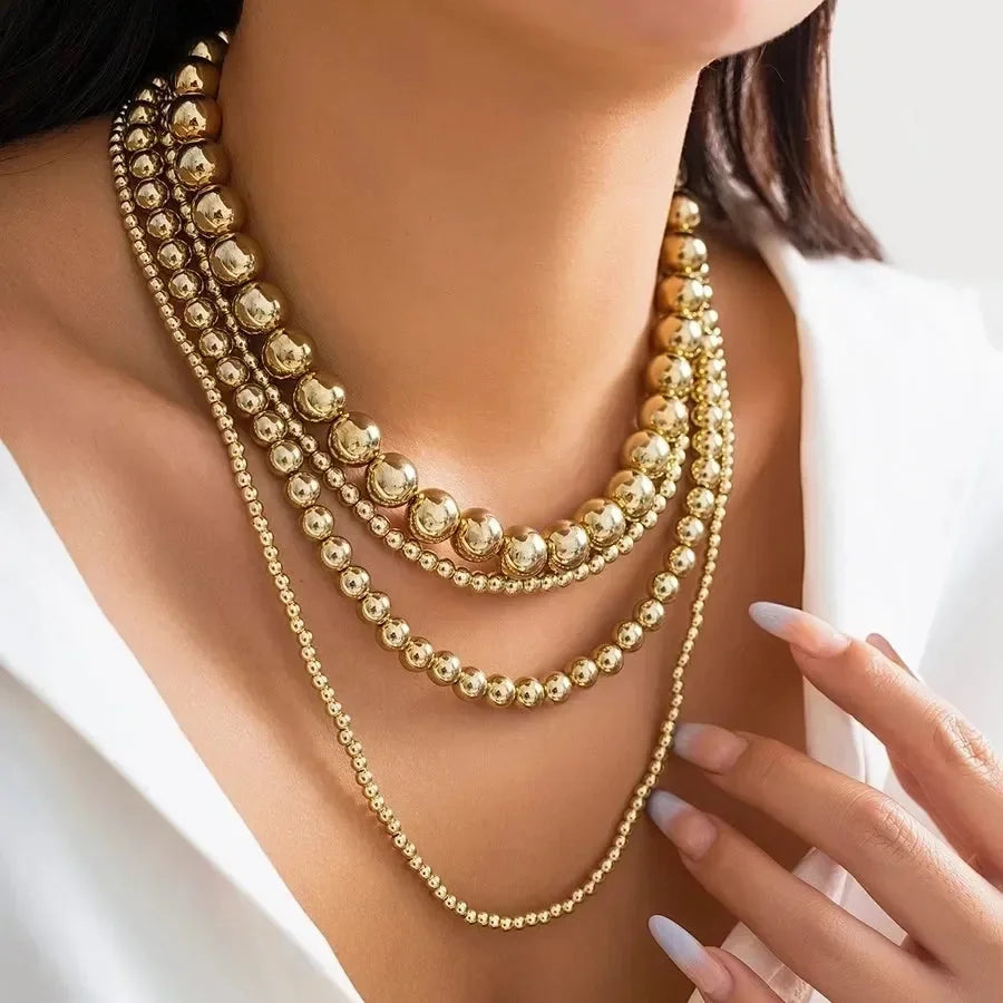 Retro Style Round Three Dimensional Thick Layered Necklaces - Diatoms