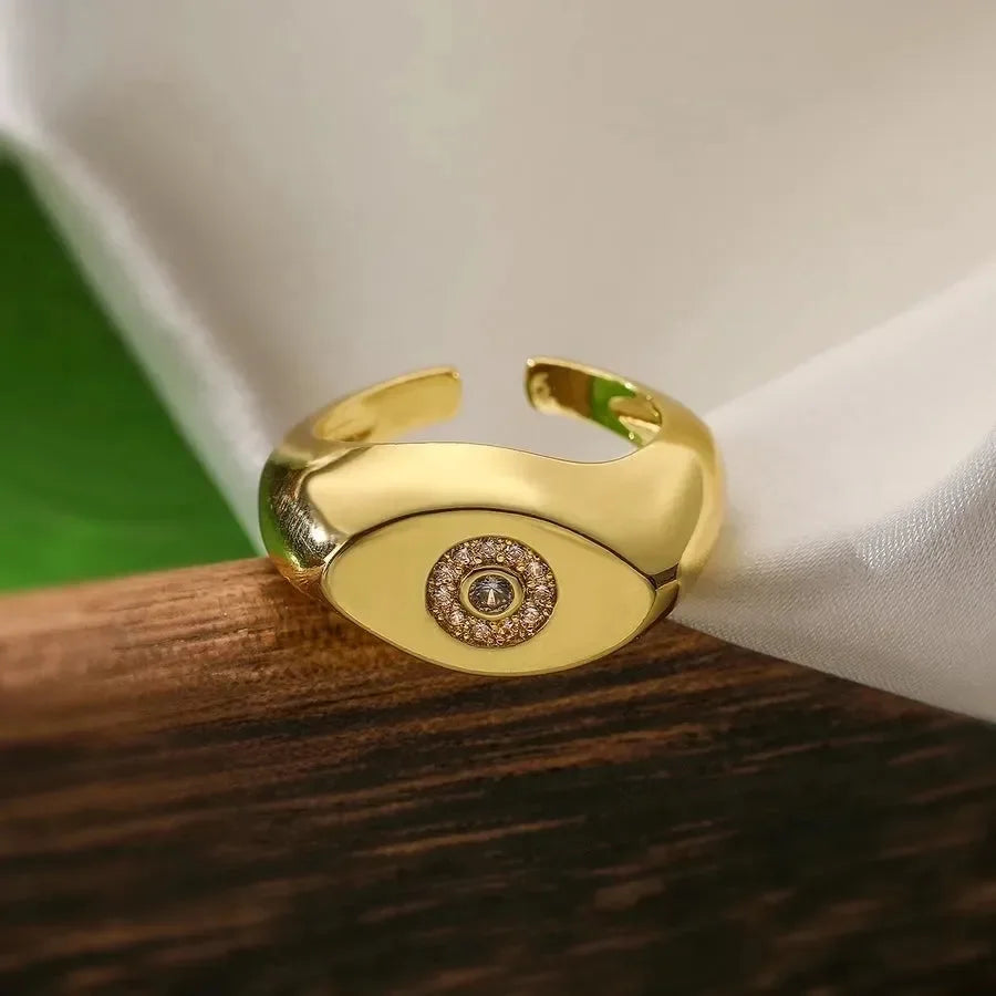 Retro Punk Geometric Open Rings - Diatoms