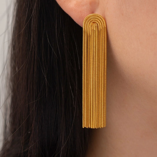 Celestial Tassel Drop Earrings