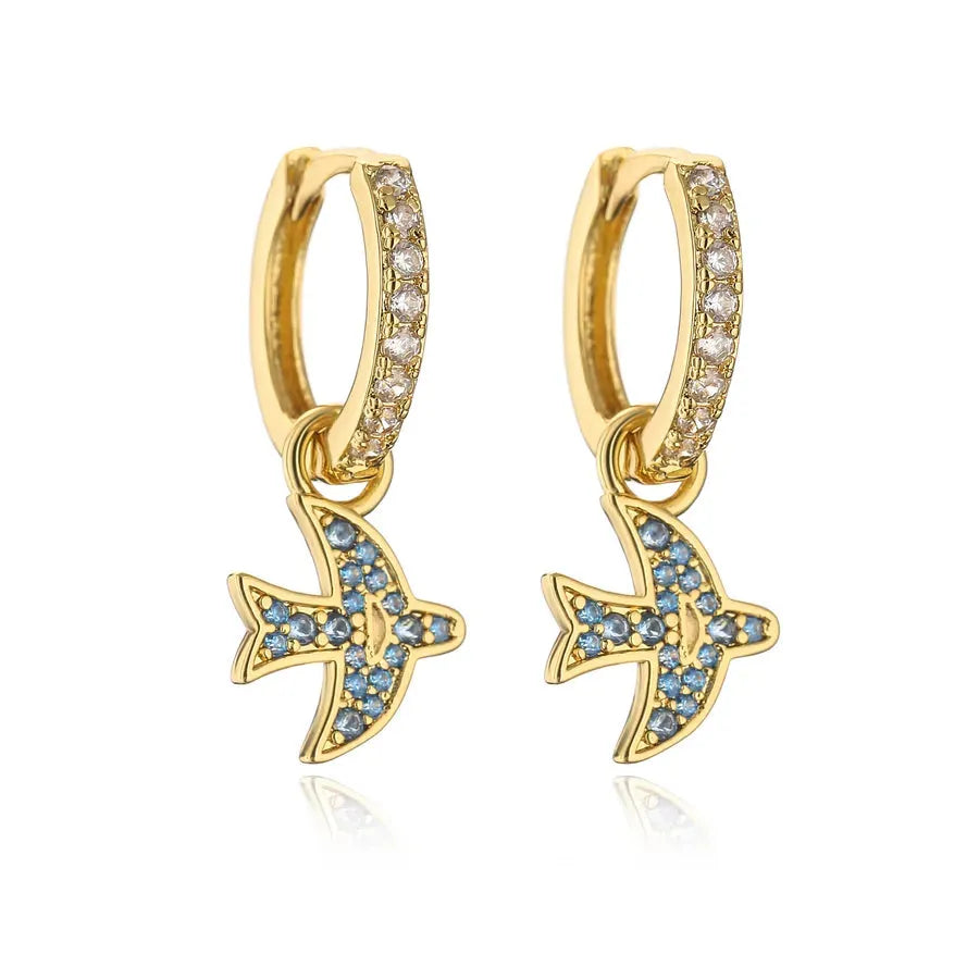 Flyaway Charm Drop Earrings - Diatoms
