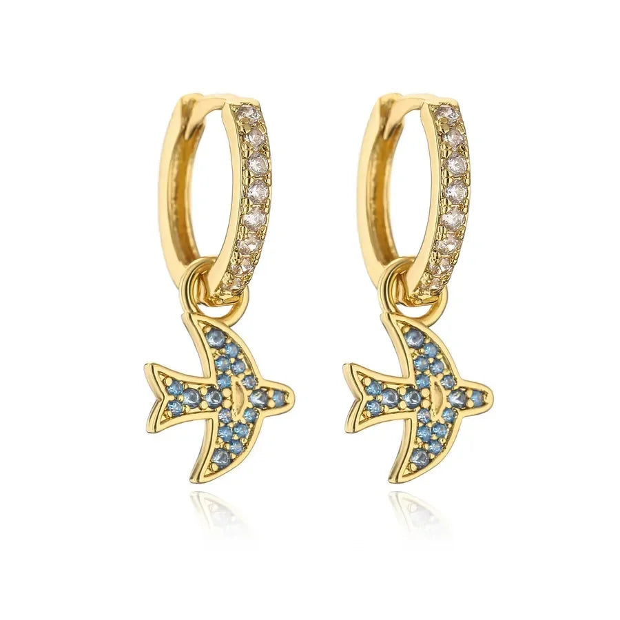 Flyaway Charm Drop Earrings - Diatoms