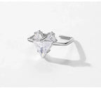 Heart Shape Sterling Silver Luxy Rings - Diatoms