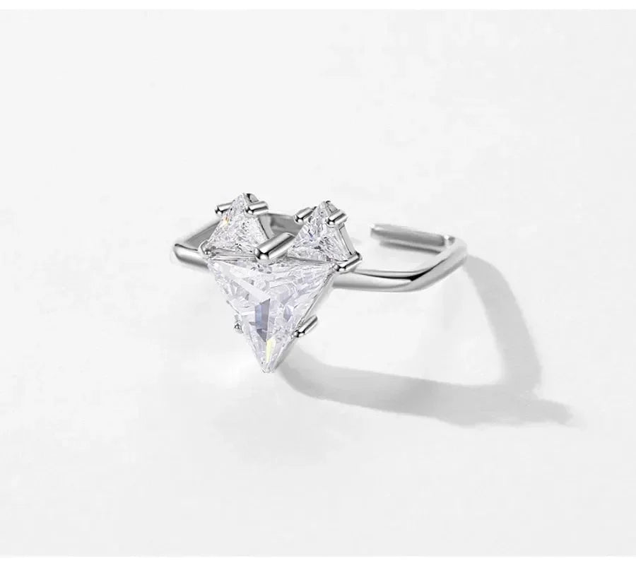 Heart Shape Sterling Silver Luxy Rings - Diatoms