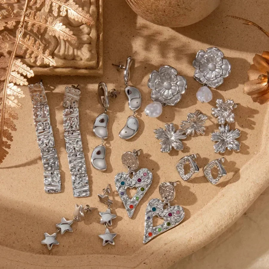 French Fusion Drop Earrings - Diatoms