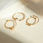 Flower Heart 3 Rings Set - Diatoms