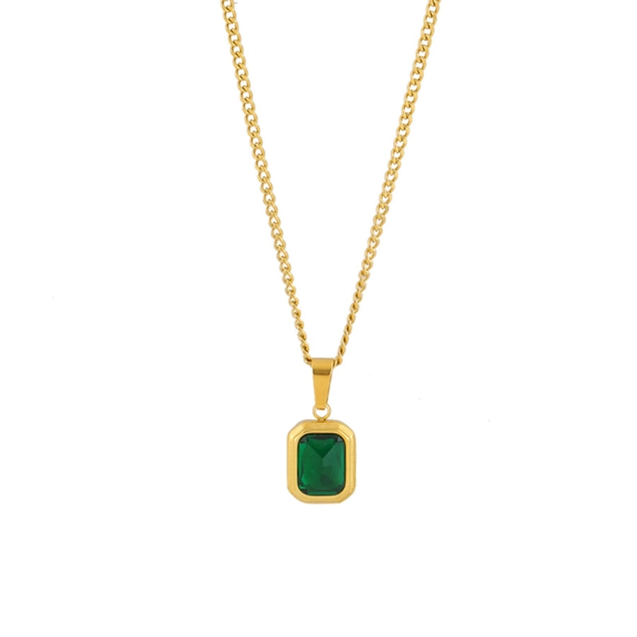 Green Emerald Necklace