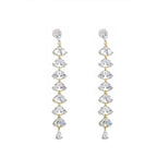 Geometric Tassel Gemstones Drop Earrings - Diatoms