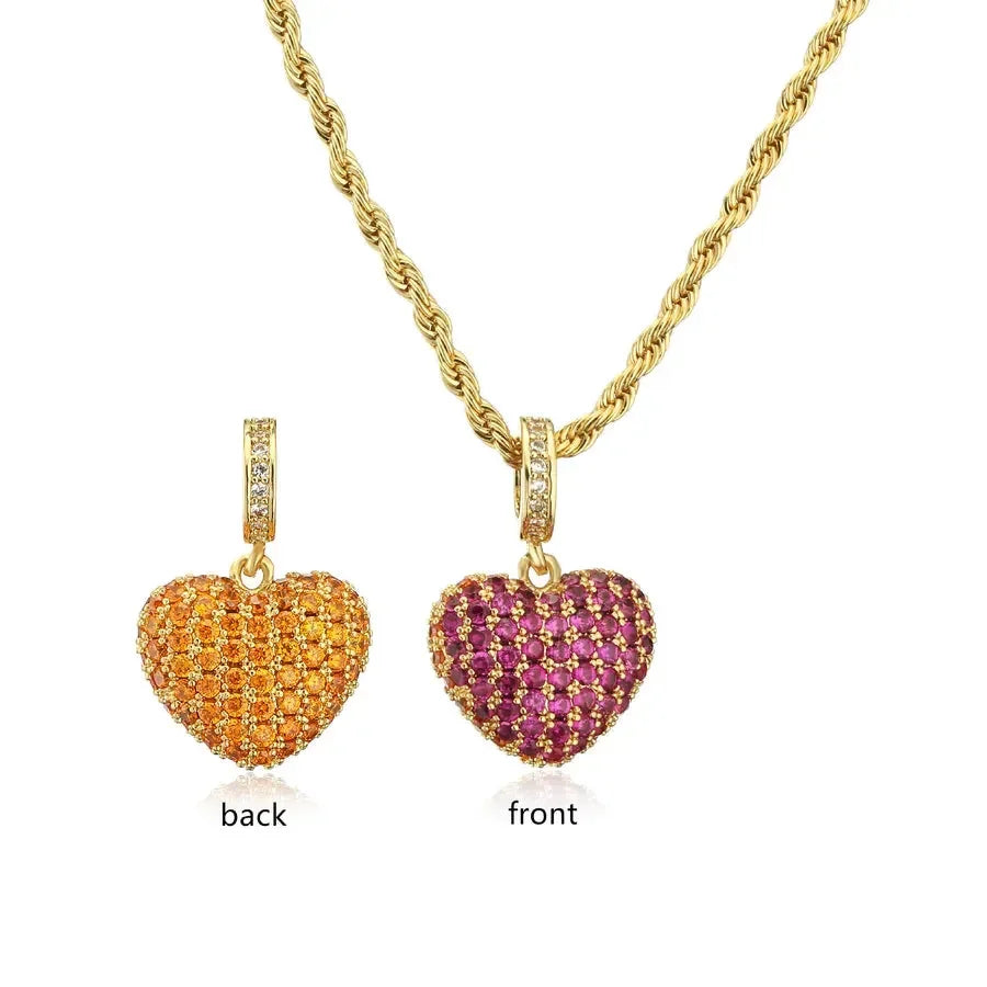 Diatoms Crystal Heartbeat Earrings Necklace - Diatoms