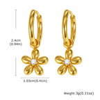 Artistic Flower Hoop Earrings - Diatoms