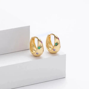 Dazzle Dreams Silver Hoop Earrings