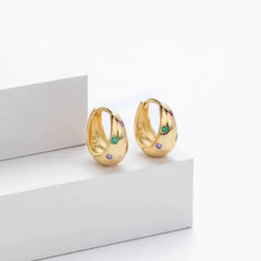 Dazzle Dreams Silver Hoop Earrings