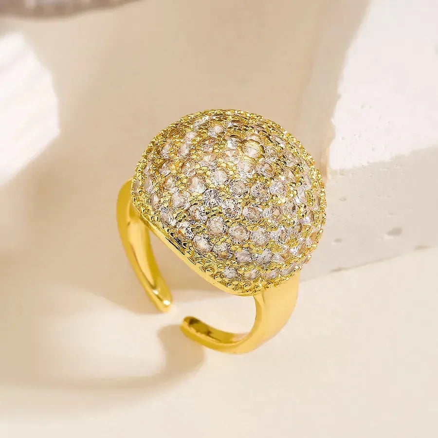 Twinkling Light Diamond Open Rings - Diatoms