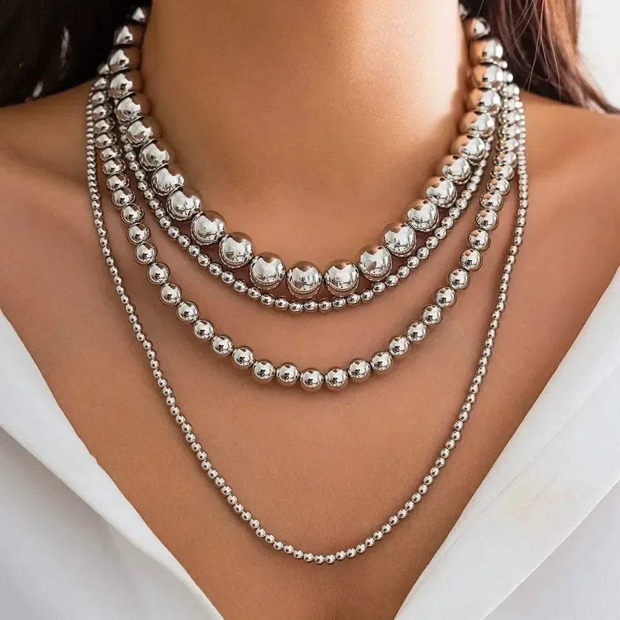 Retro Style Round Three Dimensional Thick Layered Necklaces - Diatoms