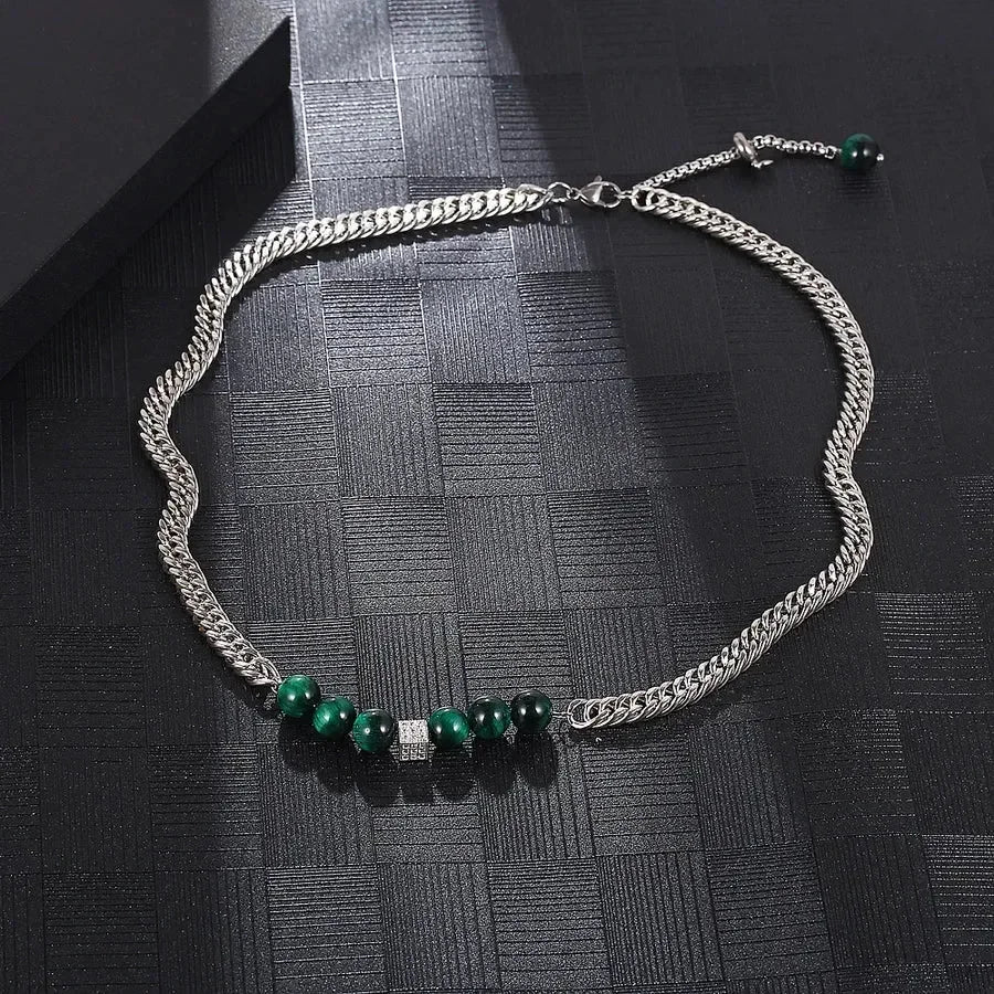 Diatoms Hip-Hop Beaded Solid Color Unisex Necklace - Diatoms