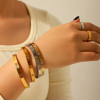 Gold Solitaire Bracelets