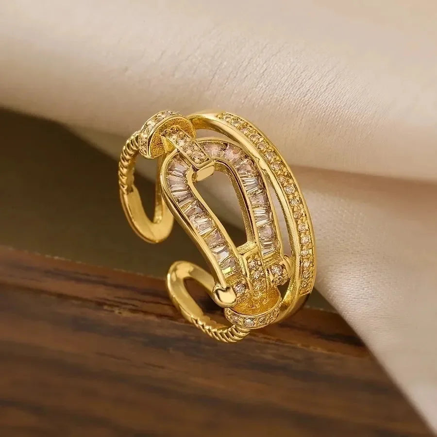 Flowy Fancy Open Rings - Diatoms