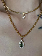 Luxe Green Gemstones Necklace - Diatoms