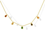 Luxy Colourful Stones Necklace - Diatoms