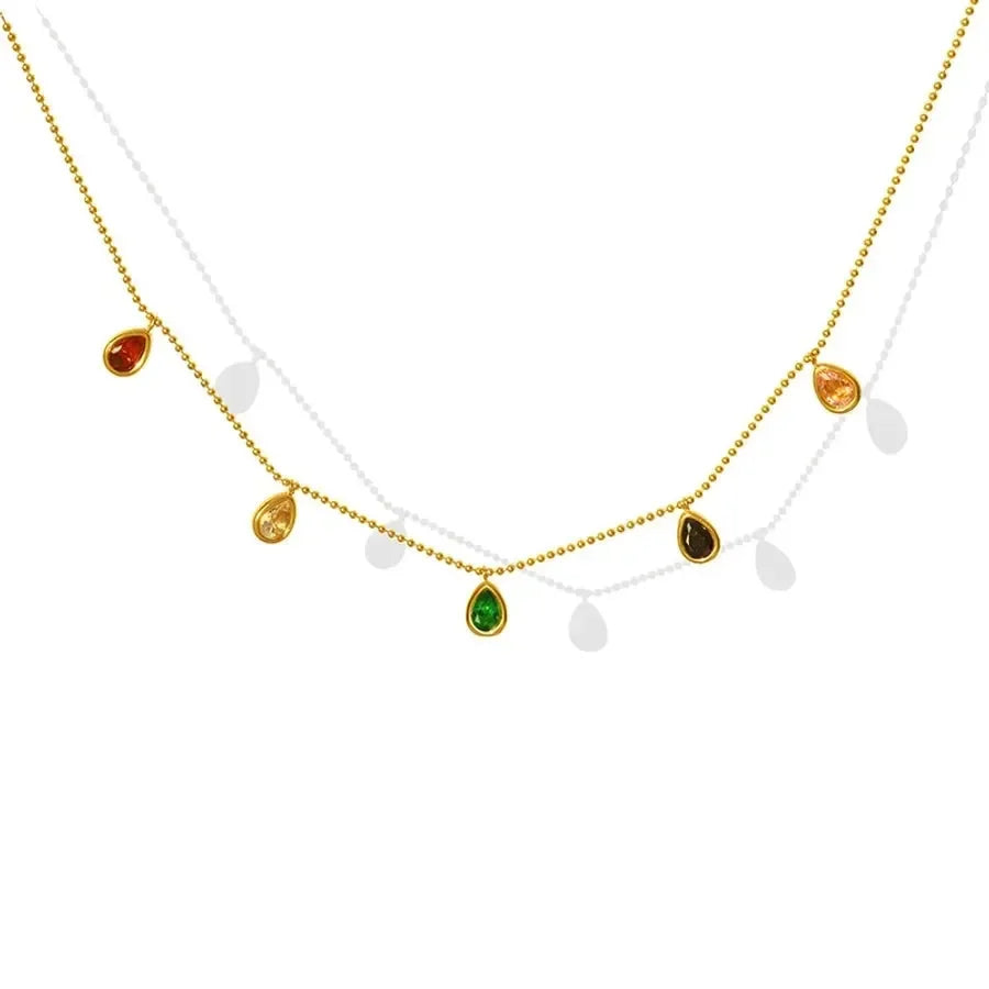 Luxy Colourful Stones Necklace - Diatoms