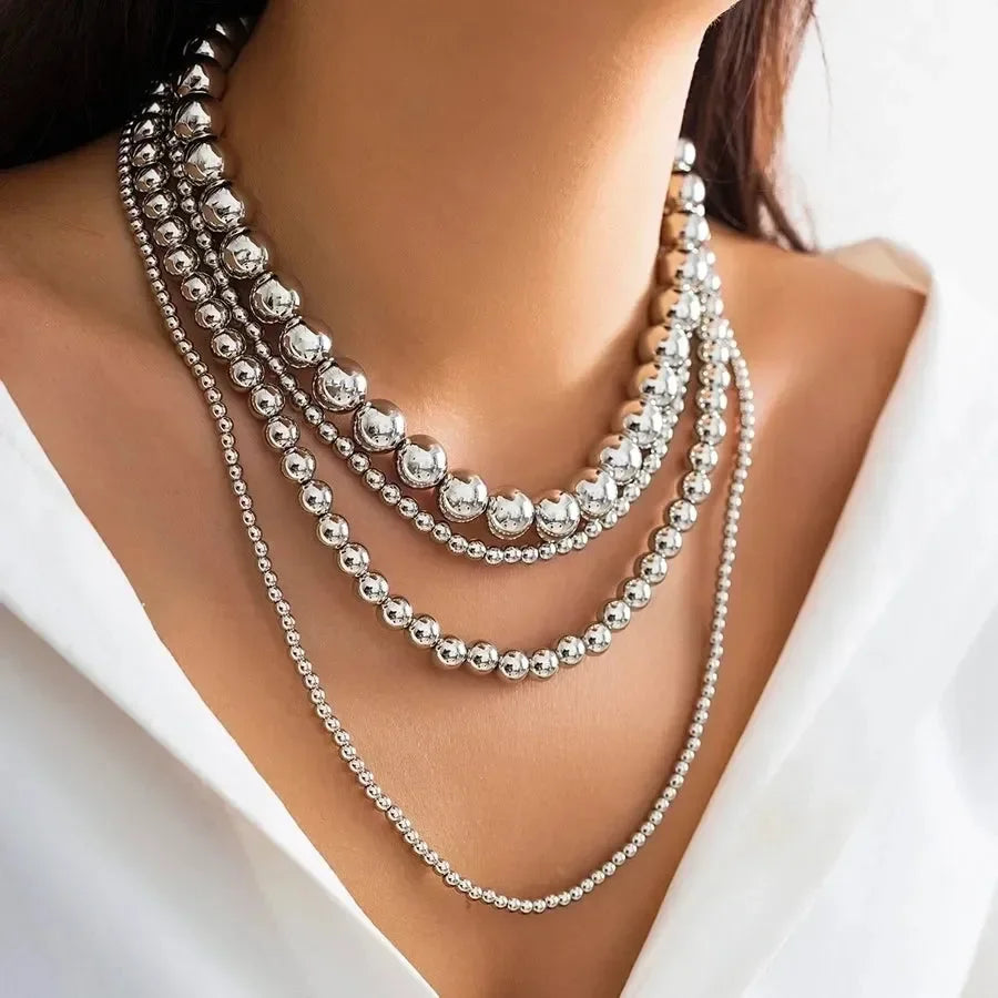 Retro Style Round Three Dimensional Thick Layered Necklaces - Diatoms