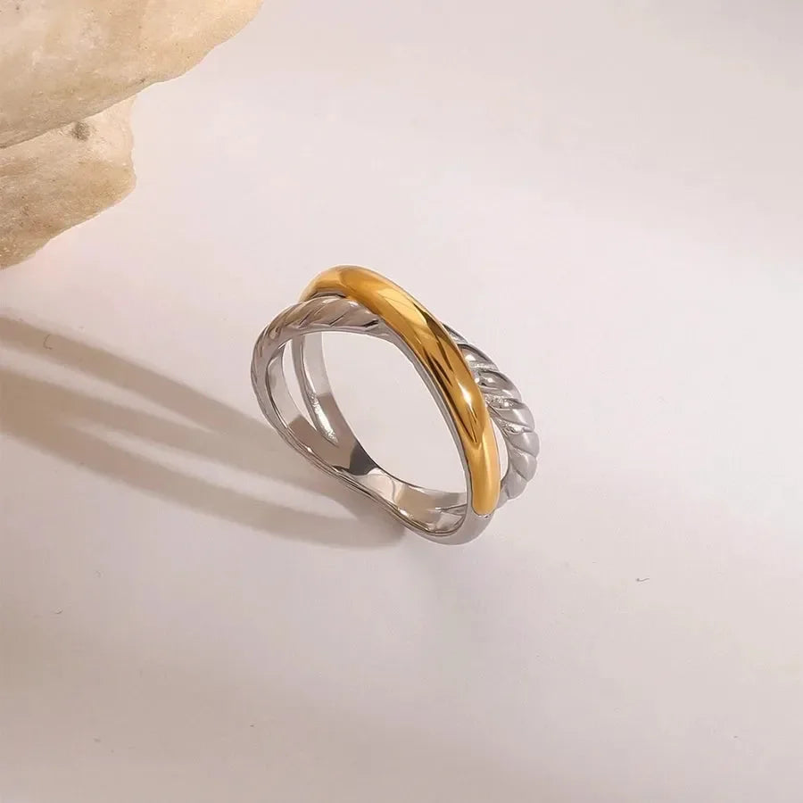Luxy Dual Cross Ring - Diatoms
