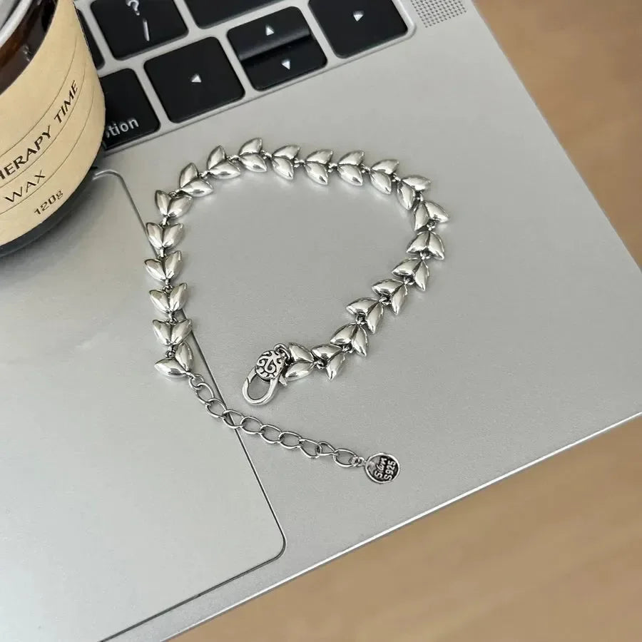 Whimsy Whisper Silver Bracelets Necklace - Diatoms