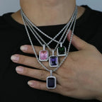 Diatoms Hip-Hop Square Unisex Pendant - Diatoms