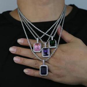Diatoms Hip-Hop Square Unisex Pendant