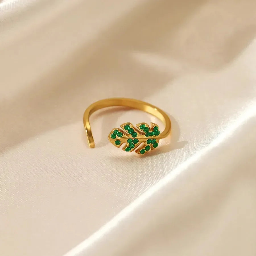 Golden Leaves Rings - Diatoms
