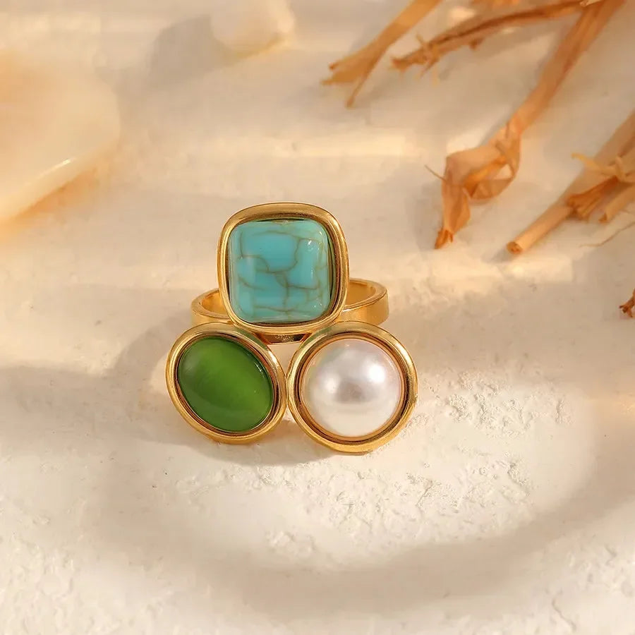 Retro Vintage Style Adjustable Ring - Diatoms