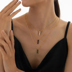 Dainty Drop Diamond Pendant Necklace - Diatoms