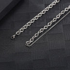 Diatoms Hip-Hop Retro Inlay Rhinestones Unisex Layered Necklace - Diatoms