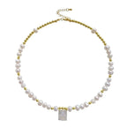 Elegant Portrait Faith Freshwater Pearl Necklace - Diatoms