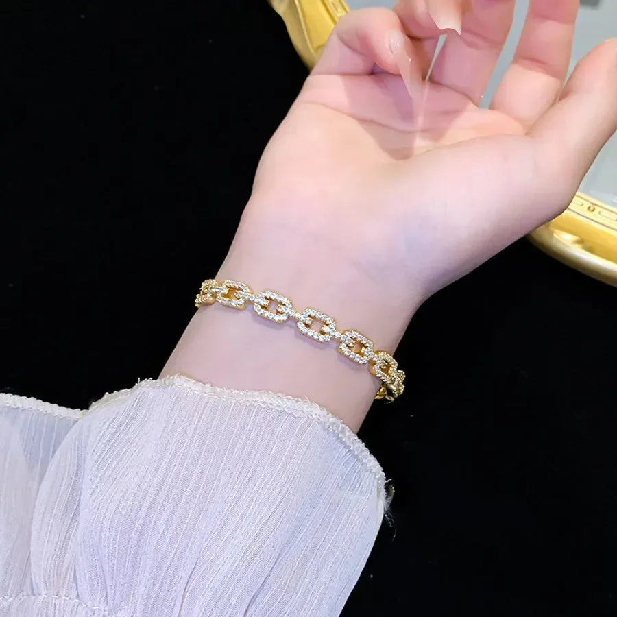 Sparkling Link Chain Bracelets - Diatoms