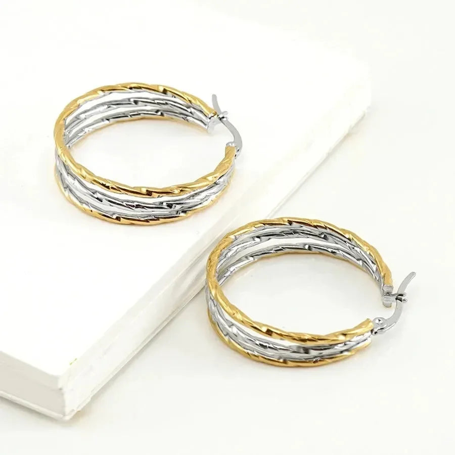 Evening Sky Glow Hoop Earrings - Diatoms