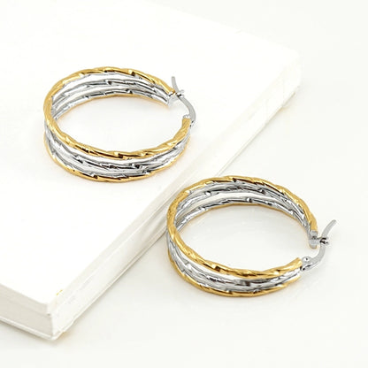 Evening Sky Glow Hoop Earrings