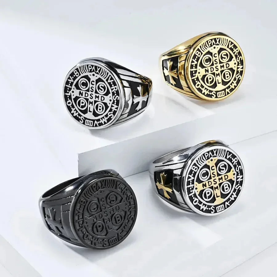 Diatoms Black Band Men's Rings - Diatoms