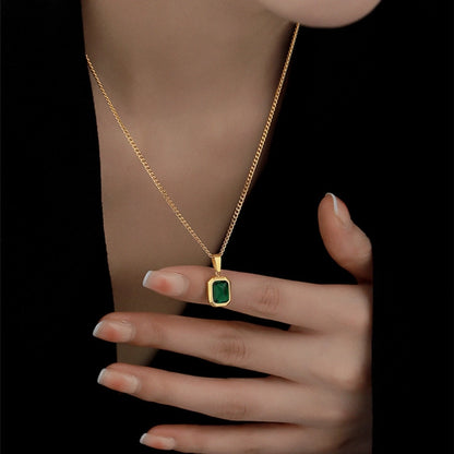 Green Emerald Necklace