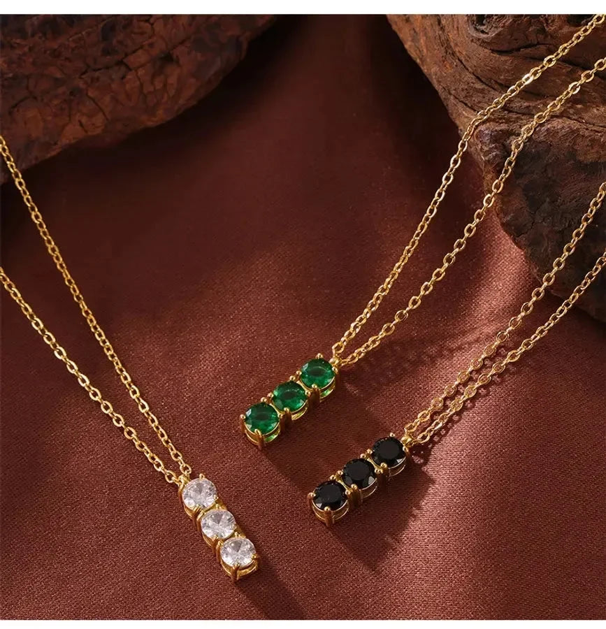 Dainty Drop Diamond Pendant Necklace - Diatoms