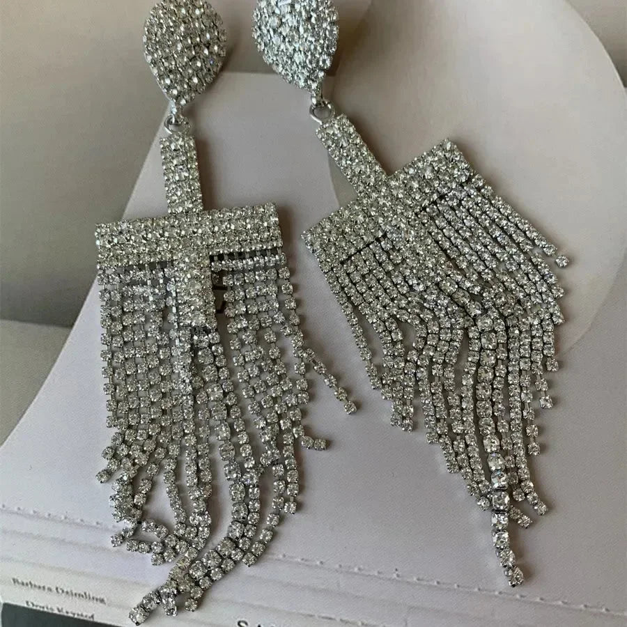 Luxy Crystal Rhinestones Earrings - Diatoms