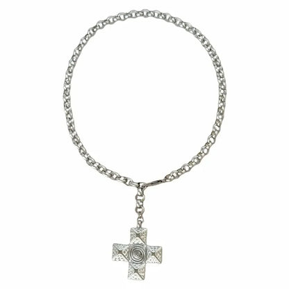 Retro Cross Plating Necklace - Diatoms