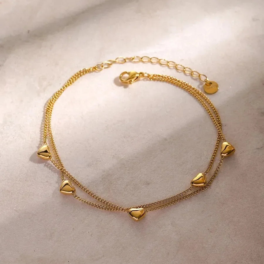 Luxy Double Layered Anklet - Diatoms