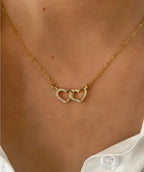 Luxy Twin Heart Necklace - Diatoms